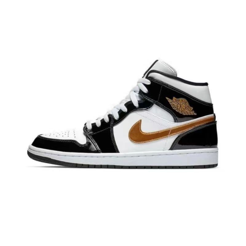Aj1 pure original high top-small black gold