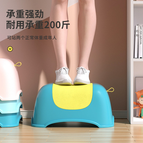 Plastic small stool household low stool children's day stool can stack step stool thickened bathroom anti-slip stool chair
