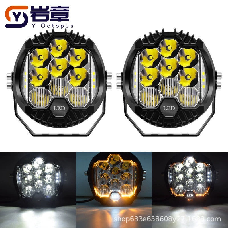 5-дюймовые фары Wrangler с трех сторон светящиеся белые светодиодные рабочие фары