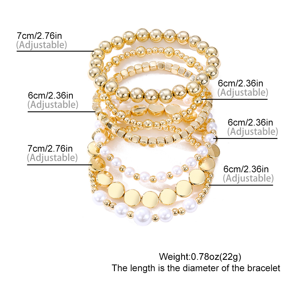 Bracciale elegante in stile francese con perle rotonde grandi_voghion.com