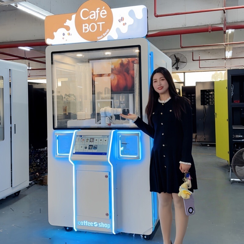Fully Automatic Smart Coffee Machine, 24-Hour Unattended Robot Self-Service Coffee Grinding and Brewing Vending Machine Fully Automatic Smart Coffee Machine, 24-Hour Unattended Robot Self-Service Coffee Grinding and Brewing Vending Machine
