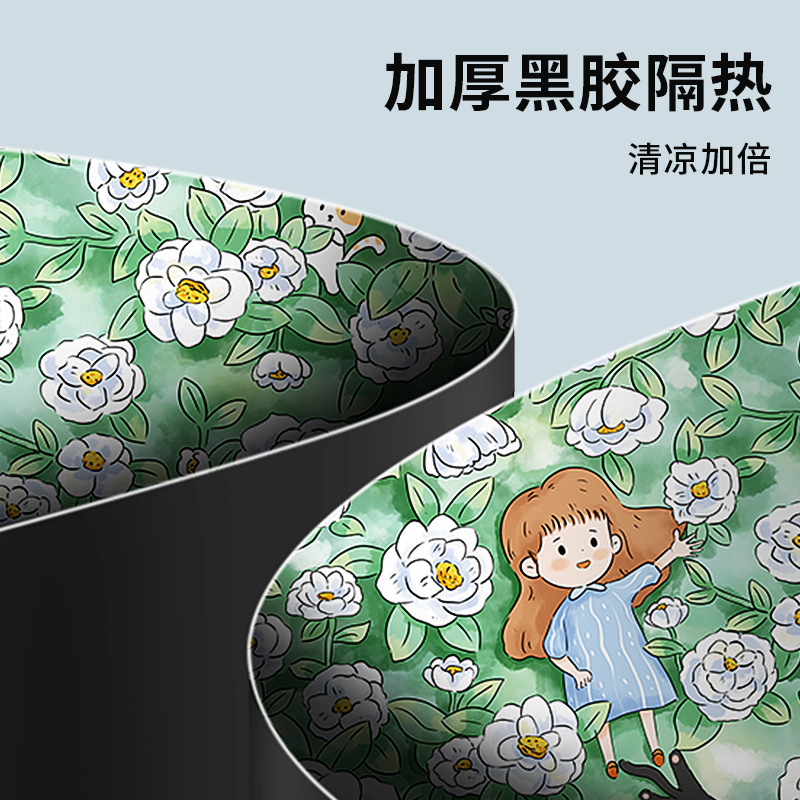 高颜值折叠儿童雨伞手动卡通黑胶遮阳男女生小朋友防晒便携晴雨伞|undefined