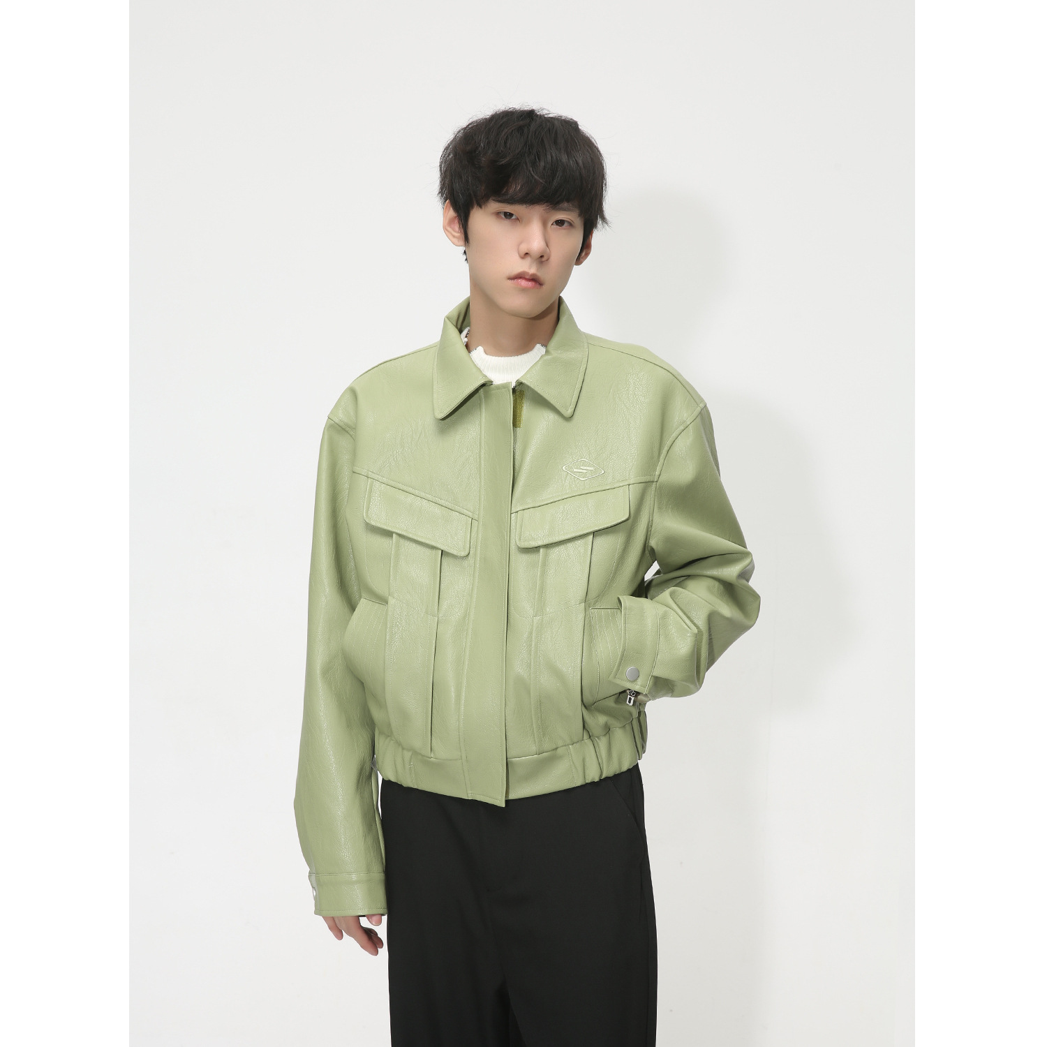 MTLCLOTHESMen's Wear|Autumn And Winter Korean Style Loose Short Jacket Leather Jacket