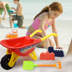 Children's Sand Play Set Tools for Boys and Girls Water Play Sand Digging Beach Toys Large Four-Wheeled Cart Sand Timer Shovel