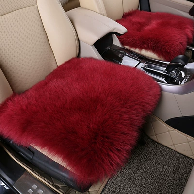 Wool pad Seat Cushion Without Backrest Three-Piece - standard-burgundy