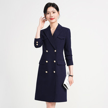 秋季双排扣西装连衣裙女职业装商务白领正装酒店经理珠宝店工作服