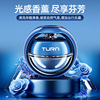 Rotating perfume solar-powered for auto, aromatherapy, jewelry, perfumed transport, decorations with a light fragrance, air fan, oil