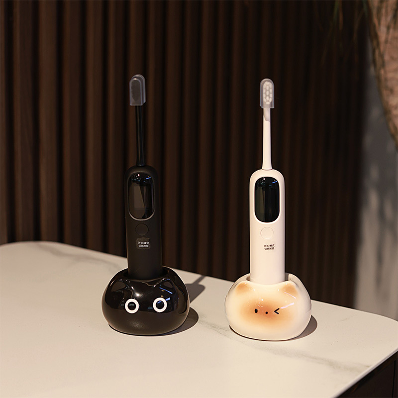 Siamese Cat Soporte para cepillo de dientes de cerámica Soporte para cepillo de dientes eléctrico Tubo de cepillo de dientes Encimera de baño Decoración de cerámica