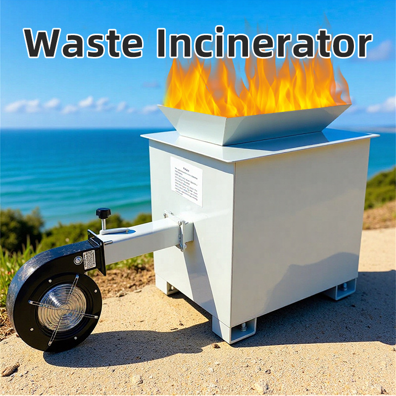 跨境出口无烟垃圾焚烧炉塑料工业橡胶电缆轮胎生活垃圾厂家直销