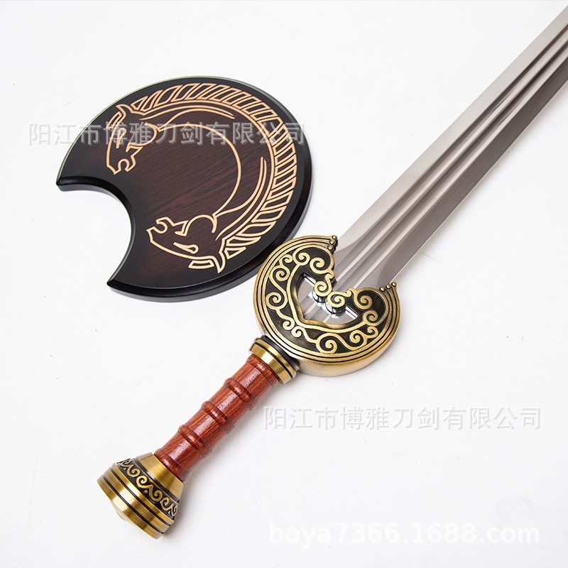 罗翰国王之剑精灵圣剑西洋剑影视道具刀剑未开刃