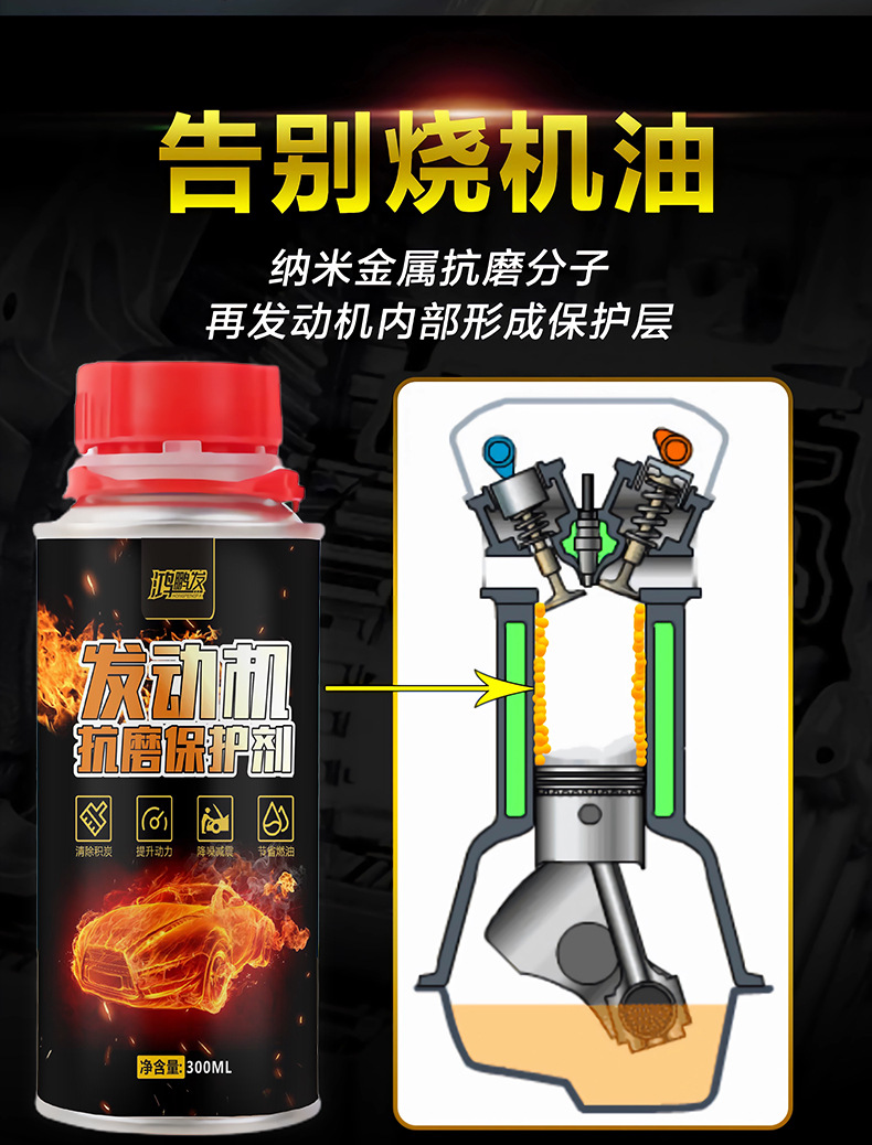 Engine Anti-Wear Protection Oil Additive Stop Burning Oil Reduce Noise