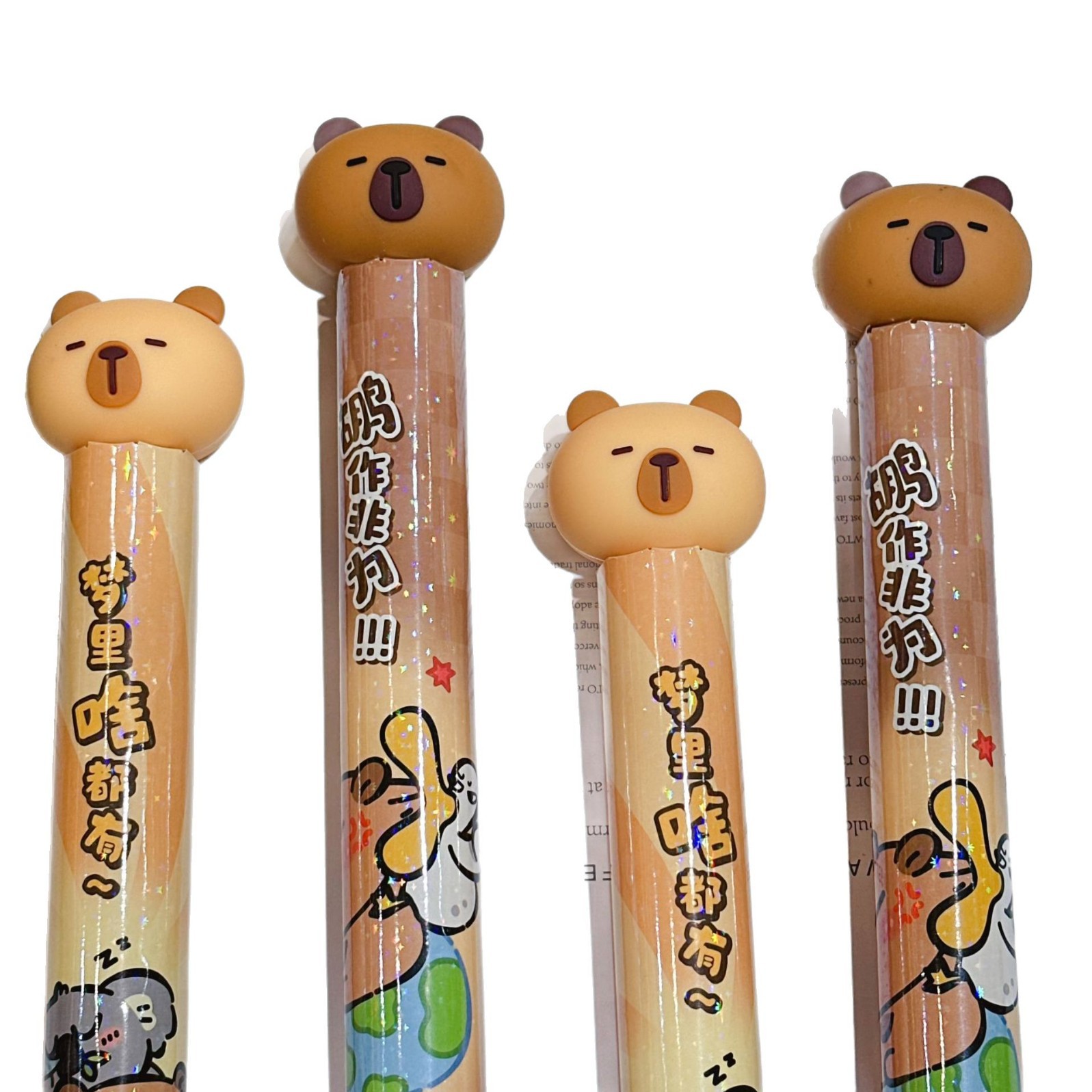 Nuevo Capibara en forma de lápiz grande en línea encantador lápiz de dibujos animados número uno lápiz creativo lápiz gigante