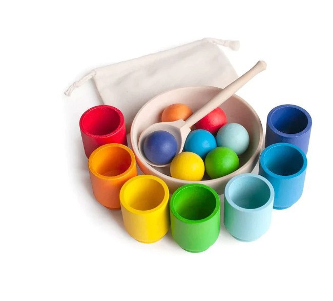 Seven -color ball and cup
