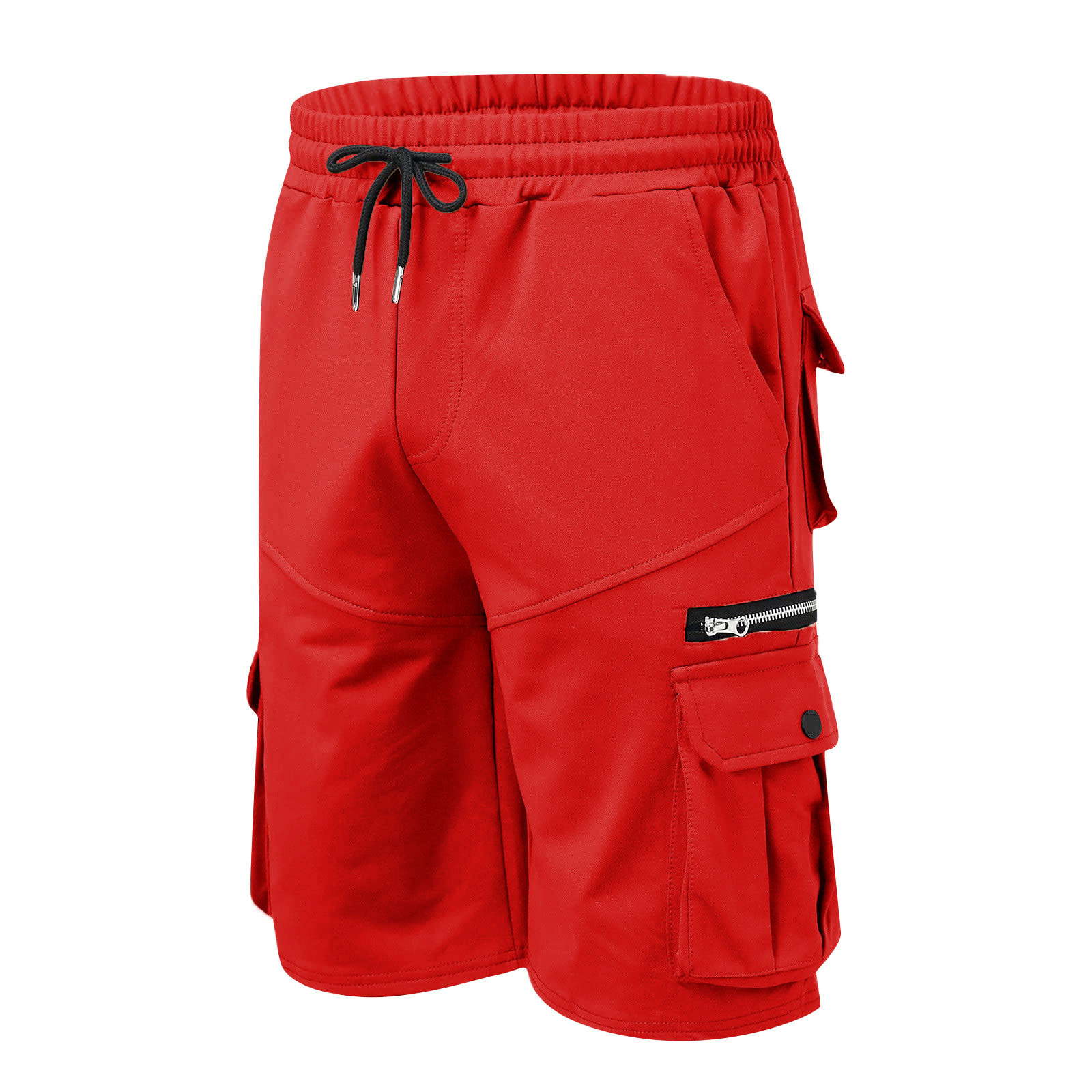 Herr sommar arbetsshorts i bomull, lös passform casual_voghion.com