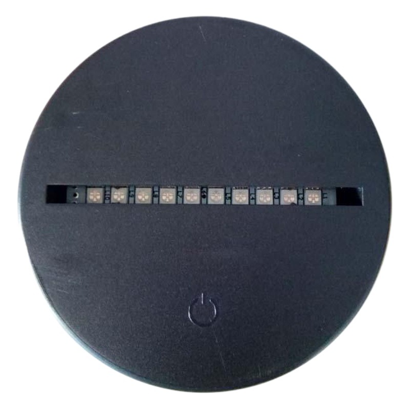 Acrílico colorido táctil control remoto regalo noche luz base