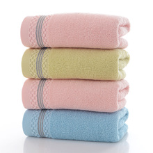 高阳毛巾厂家批发纯棉吸水毛巾 家用成人柔软擦脸巾素色缎档面巾