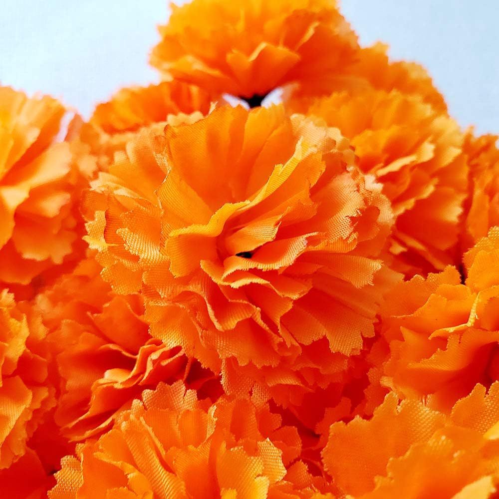 Simulación de la cabeza de clavel de 6 cm de diámetro CM / 9 cm flores de crisantemo de longevidad decoran Halloween con accesorios de guirnalda para el día de los muertos