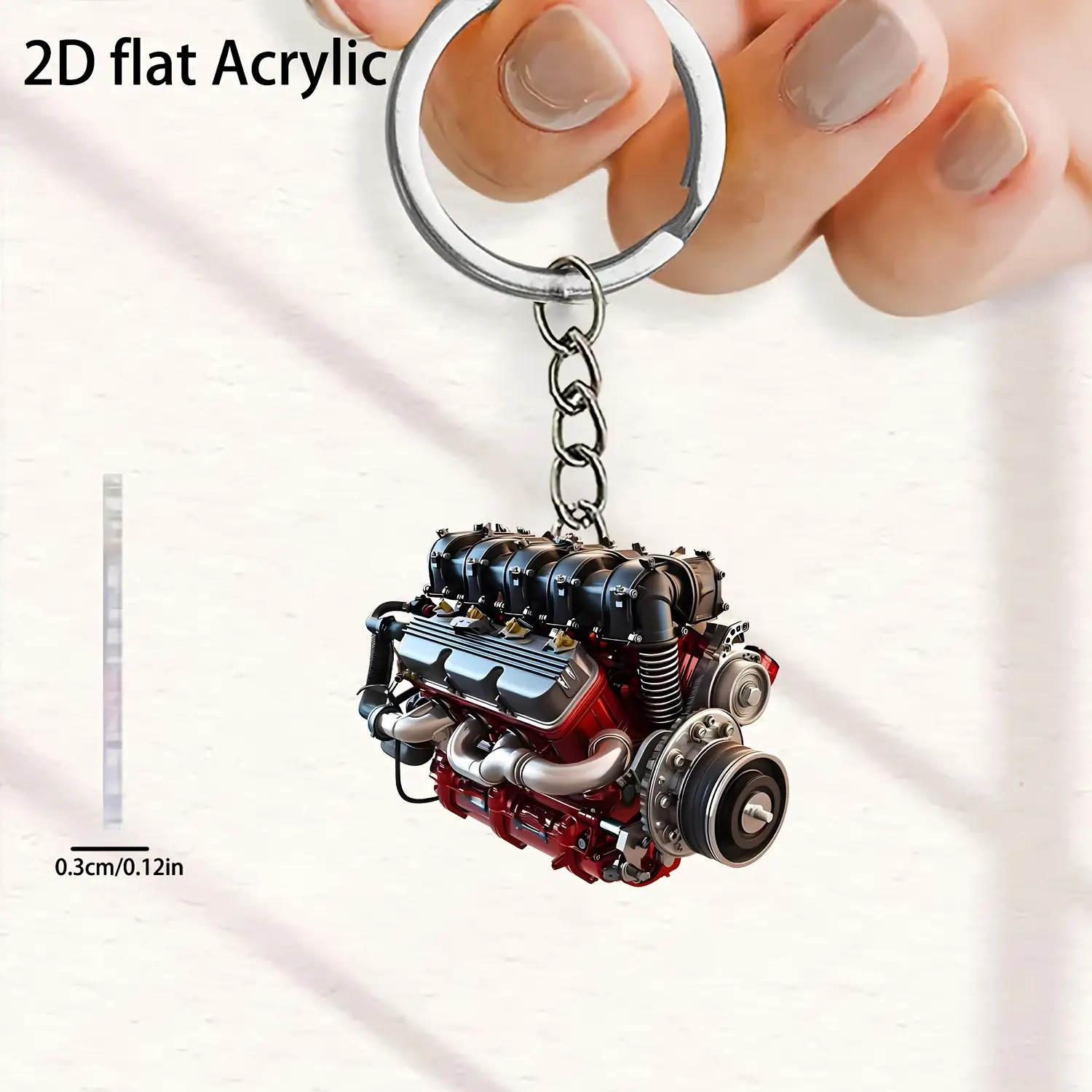 2D平面发动机钥匙扣创意圣诞设计家居节日装饰汽车配件