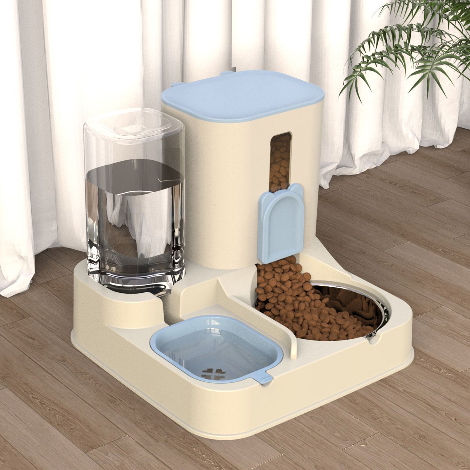 Tazón para gatos, tazón para perros, tazón para gatos, tazón doble, tazón de arroz automático, alimentador automático de bebidas, artículos para mascotas