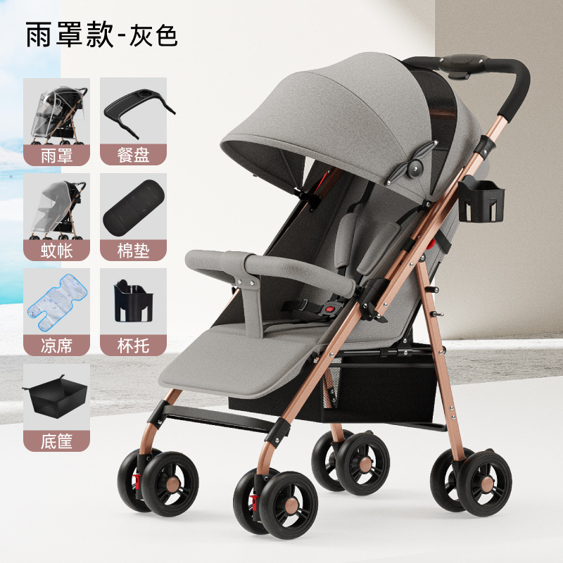 Mayorista bidireccional cochecito de bebé se puede sentar y acostarse bebé ultra ligero plegable pasear artefacto mágico para el recién nacido portátil