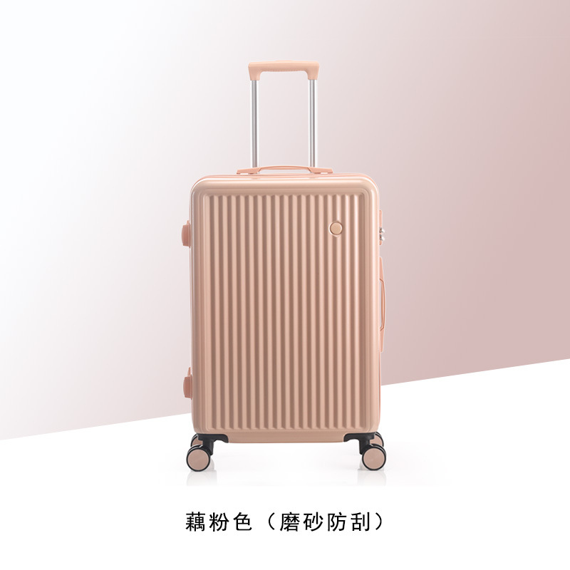 Cubierta delantera abierta equipaje viaje de negocios caja de contraseña caja de embarque caso de la carretilla del estudiante rueda universal caja de cuero al por mayor