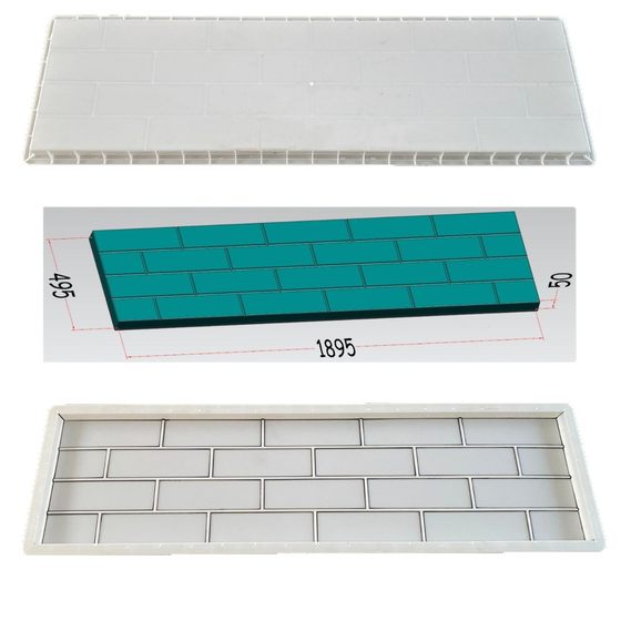 Cement Fence Plate Mold Cement Culture Stone Assembled Fence Plate Mold Vertical Fence Plate Plastic Mold