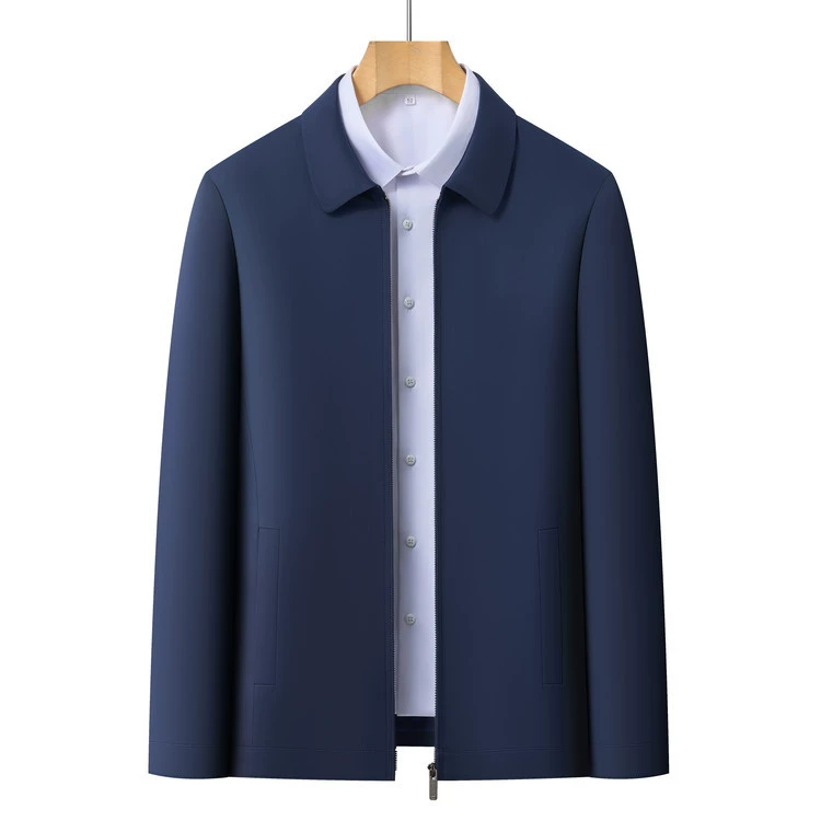 Autumn men's jacket for leisure, plus size, for middle age