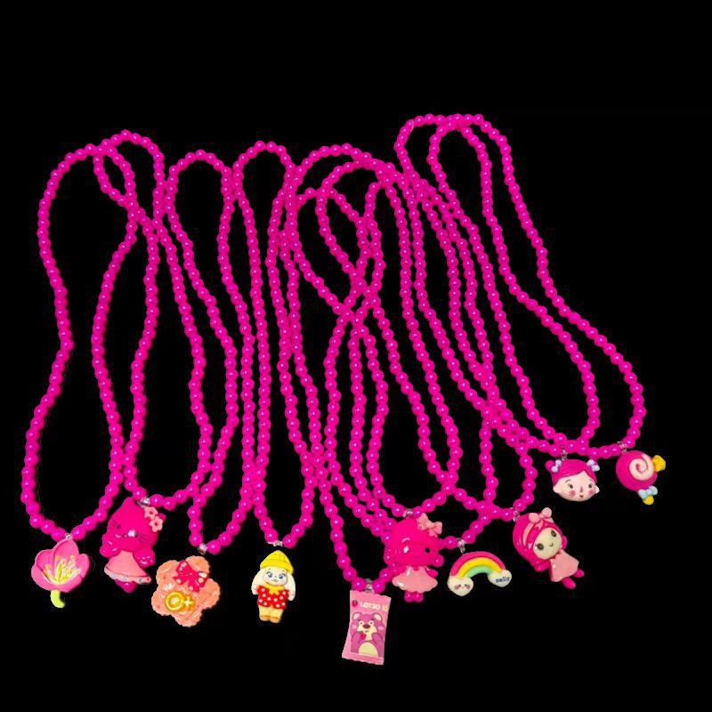 Imitation pearl light rose red pattern random