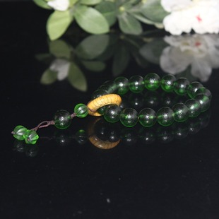Old Glaze Green Juma River Round Beads Handheld Ancient Beads Old Glaze Eighteen Beads Handheld Rosary Beads