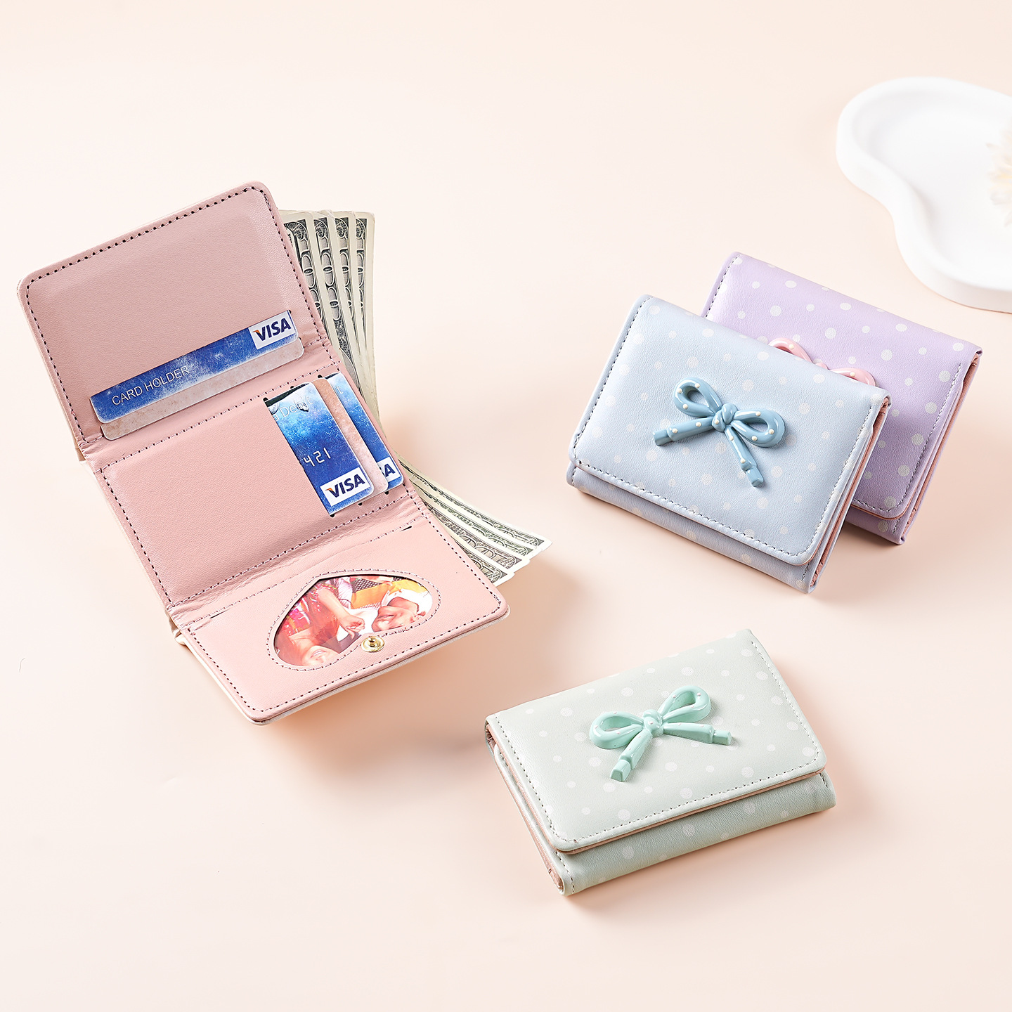 Korean Style Women's Wallet Short Style Simple Student Wallet with Multiple Card Slots New Wallet Coin Purse Wholesale