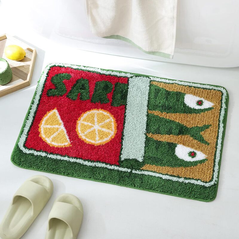 Cute Bathroom Imitation Cashmere Absorbent Floor Mats, Irregular Bathroom Floor Mats, Bedroom Bedside Cooling Carpets, Can Be Shipped on Behalf of Others
