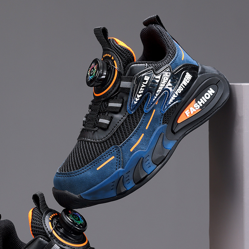 Zapatos deportivos para niños 2026 primavera nueva malla ligera transpirable zapatos de correr para niños zapatos casuales antideslizantes para niños mayores