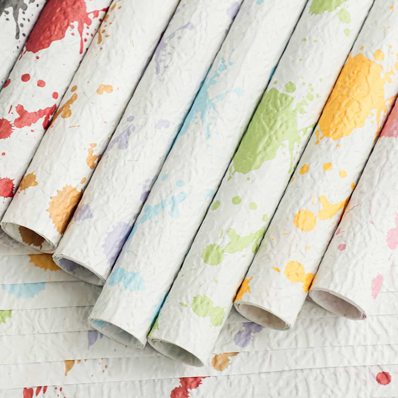 Nuevo relieve de inyección de tinta Dongba papel embalaje de papel floral engrosado flor de papel floral lotes de papel de embalaje de regalo