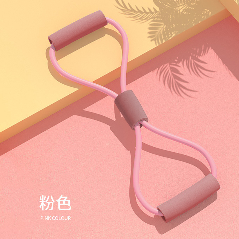8字拉力器美背瑜伽训练器材弹力管扩胸拉力带 女背健身 八字绳|undefined