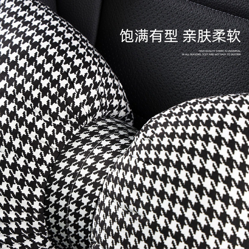 HOUNDSTOOTH 자동차 머리 받침 허리 지원 귀여운 활 사계절 보편적 인 자동차 목 베개 허리 쿠션 여신 자동차