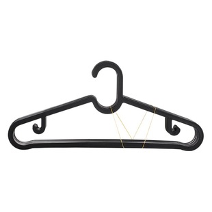Simple Non-slip Black and White Clothes Hanger Drying Clothes Support Balcony Wardrobe Storage Plastic Clothes Hanger Wet and Dry Clothes Hanger