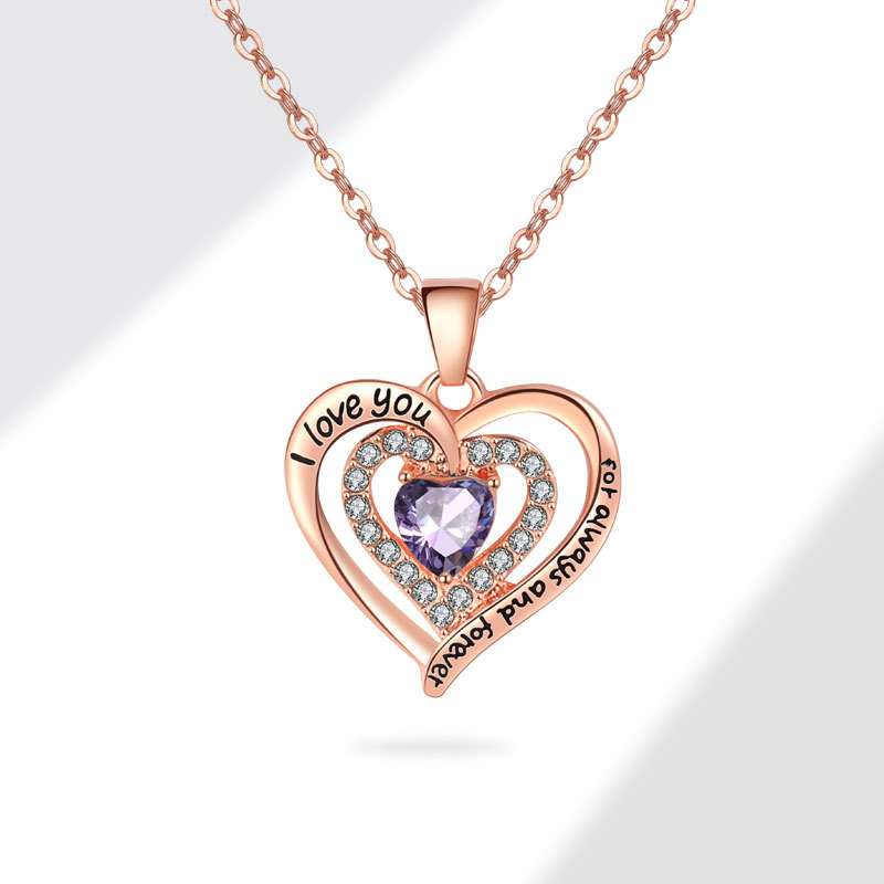 8g Weight Copper Pendant Material Zircon Inlay Material Pendant Necklace Classification Copper Chain Material 1 Piece Quantity Casual, Holiday, Daily Occasion Copper Material Letter, Heart Shape Pattern Women's Gender Plating Design Elegant, Lady Style Copper Plating Letter Heart Shape Zircon Pendant Necklace 8