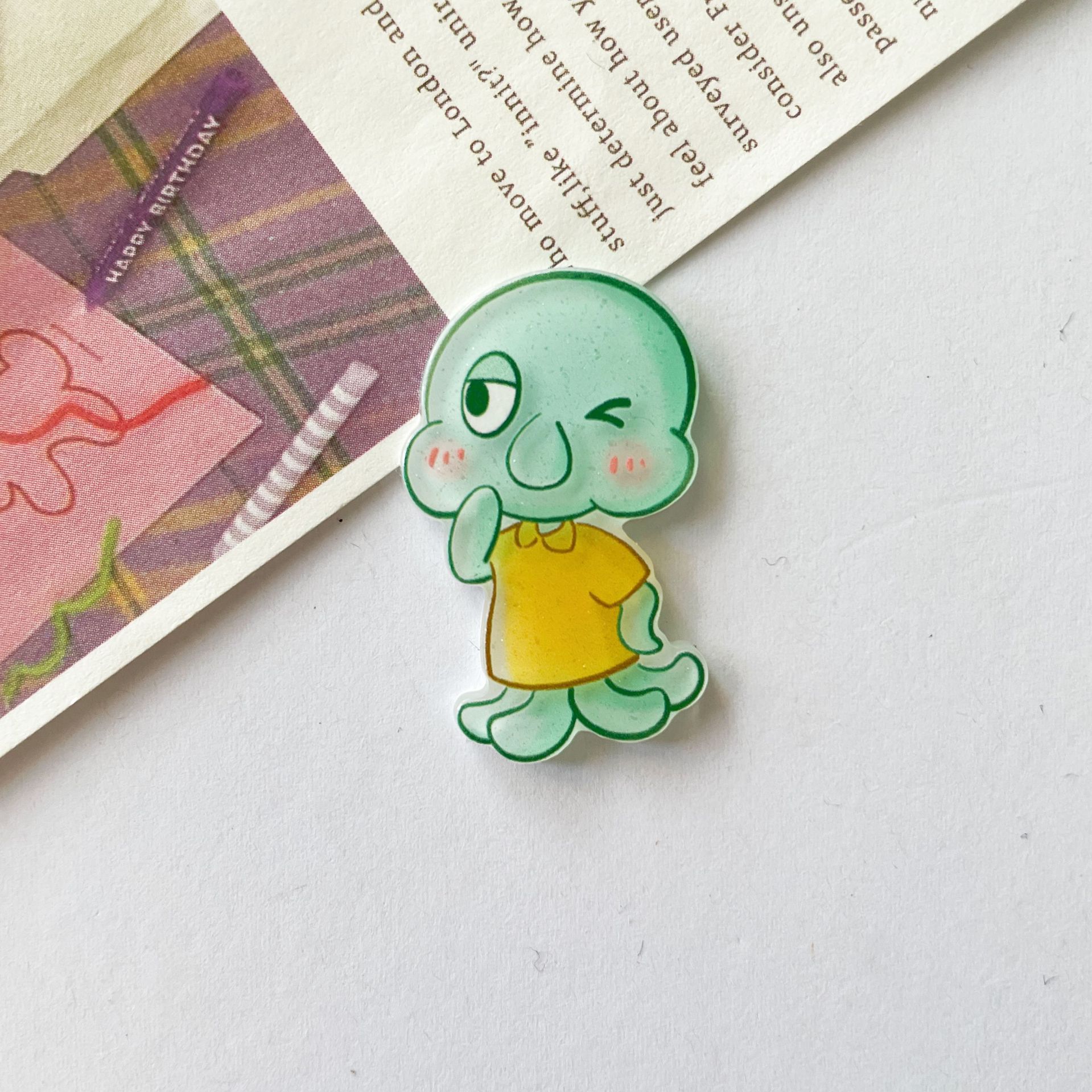 アクリルシートかわいいスポンジボブ DIY ブローチアクセサリー装飾ギフト学生親友カップルバッジアクセサリー