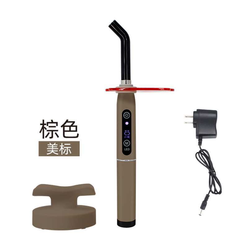 Máquina de fotocurado dental, máquina de curado de resina fotosensible LED oral, lámpara de fotocurado de alta potencia de doble uso enchufable y con luz de color.