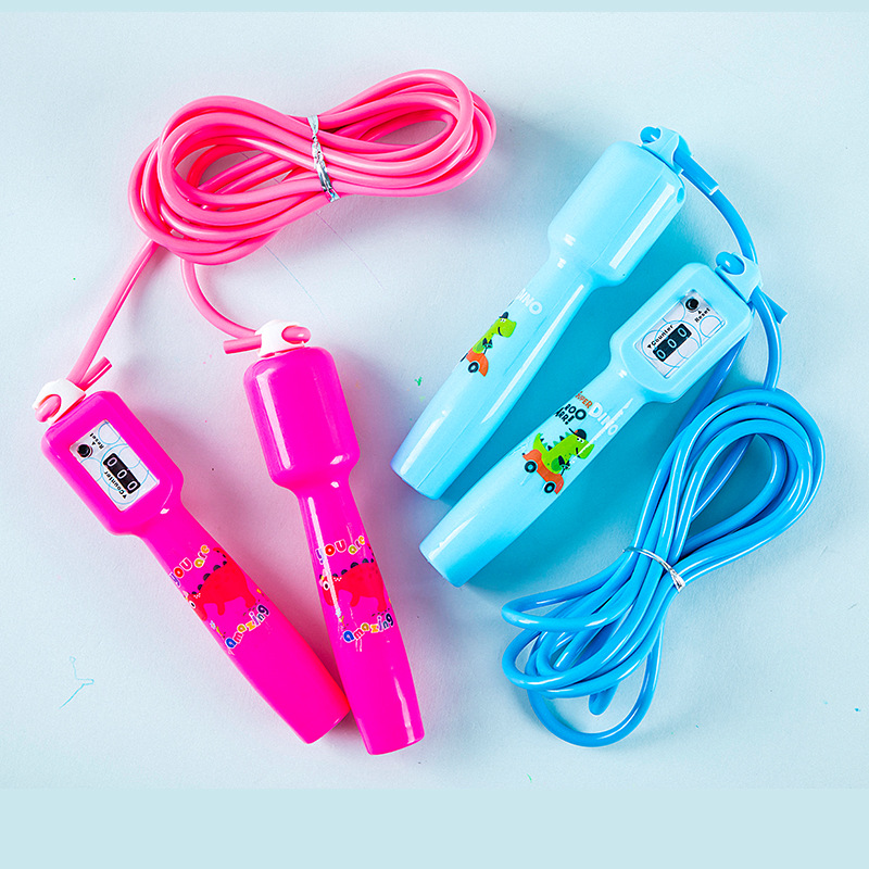BT8305 de dibujos animados para niños contando saltar cuerda longitud ajustable estudiante entrenamiento deportivo saltar cuerda regalo para niños