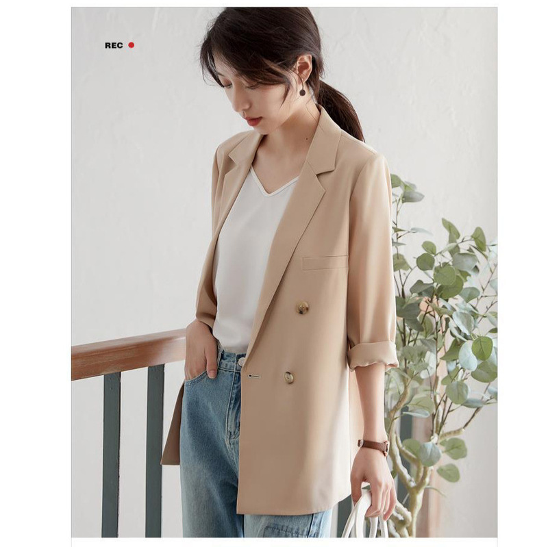 Thin Suit Jacket Women's 2023 Spring and Summer New Korean Style Casual All-match Air Conditioning Sunscreen Suit Top Thin Suit Jacket Women's 2023 Spring and Summer New Korean Style Casual All-match Air Conditioning Sunscreen Suit Top