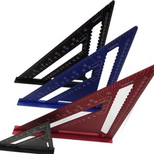 跨境高精度木工三角板 7/12寸铝型材氧化直角尺公制英制双刻度