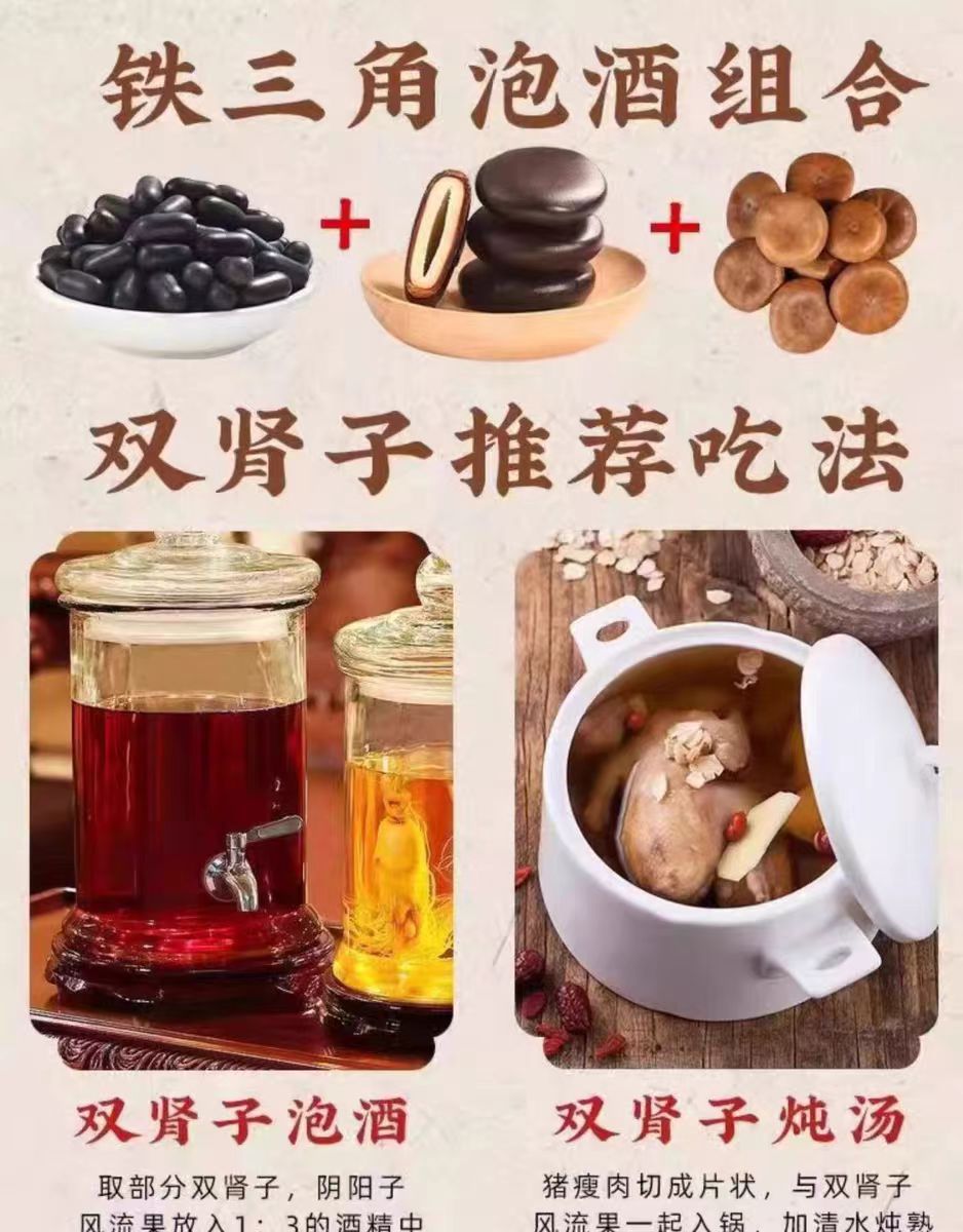 Wild Guangxi Shuang Shen Zi (Double Kidney Seed) — Dried Herbal Fruit for Wine Infusion & TCM Blends preparation