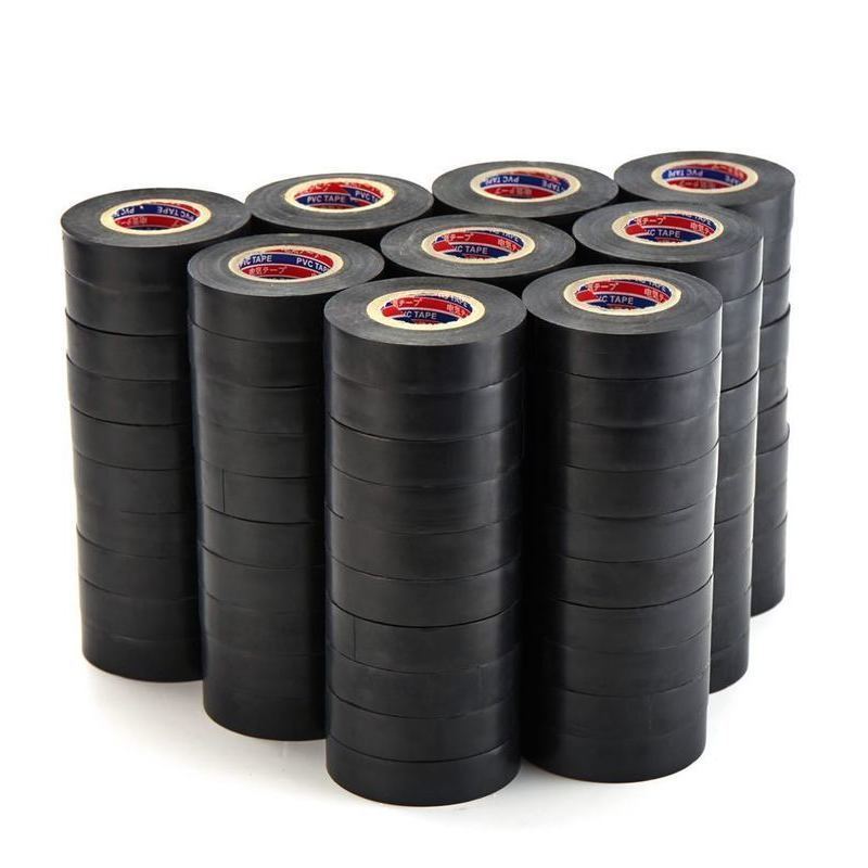 Cinta aislante eléctrica genuina de PVC impermeable, de alta viscosidad y resistente a altas temperaturas, ampliada y engrosada, para cables eléctricos, 20 m, negra.