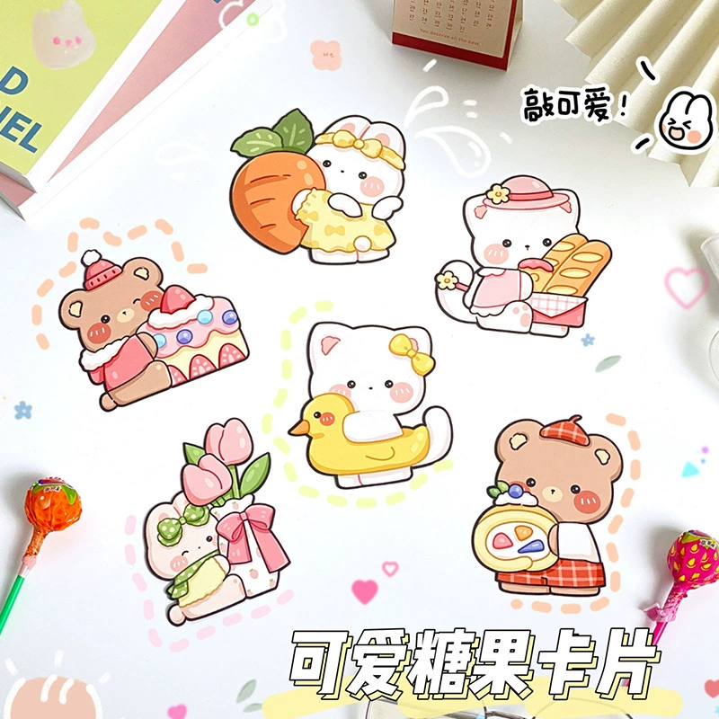 Рождественская открытка-леденец из картона с благословением, поздравлением, словами поддержки, декоративная открытка, праздничный подарок для студентов, изысканная вкладная карточка