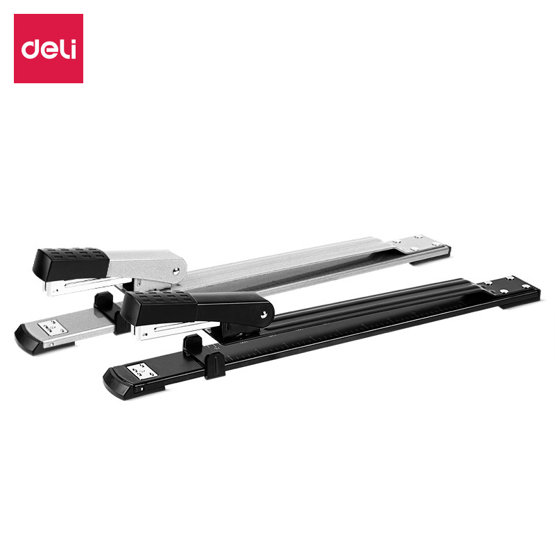 得力0334长臂订书机中缝钉书机A3纸装订器骑马钉装订机定书机批发