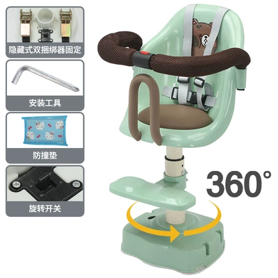 Electric Vehicle Children's Swivel: Electric car child seat - maca-green-no-6rotationshock-absorption