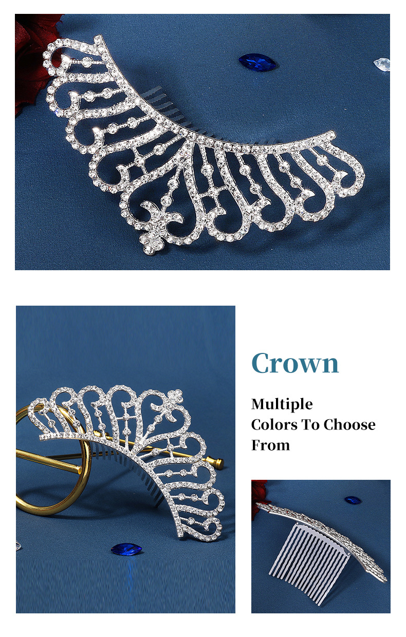 Princess Crown Alloy Plating Rhinestones Crown 1 Piece display picture 1