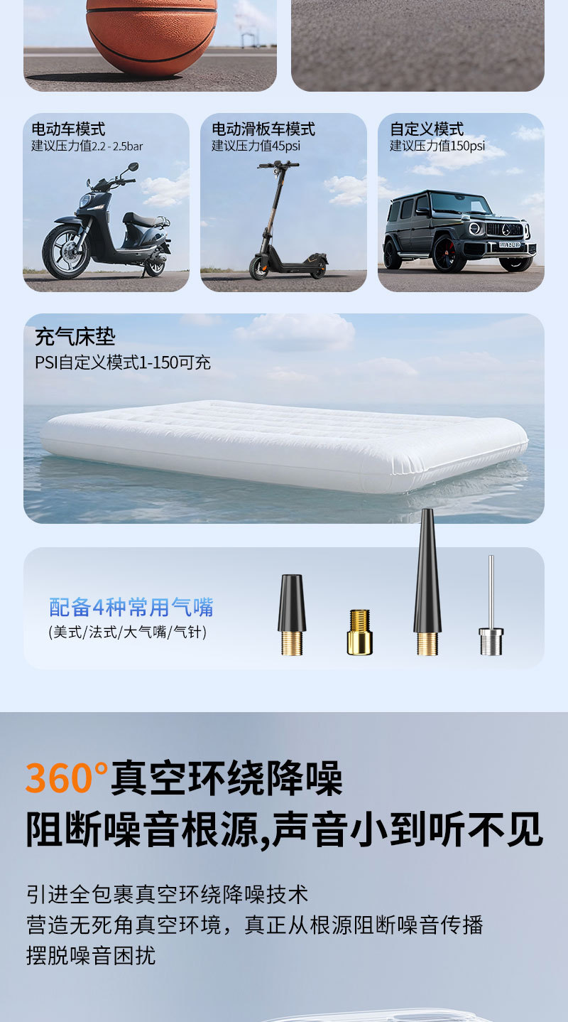 Car Wireless Air Pump Car Portable Car Electric Air Pump Suv Tire High Pressure Air Pump