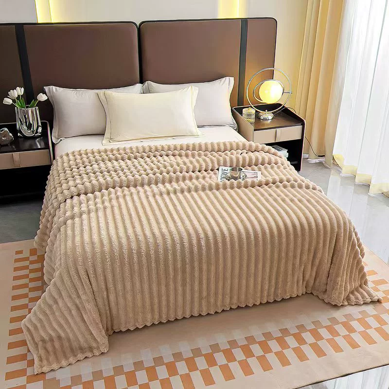 Flannel Double-Sided Duvet, Thickened Plush Throw, Multiple Sizes 70×100–200×230 cm